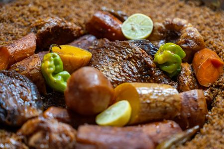 Ceebu jën, a quintessential Saint-Louis dish. (National Geographic/John Wendle)