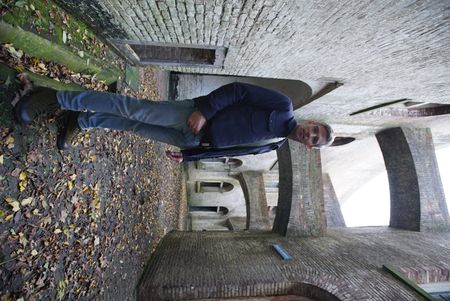 Bart Gielen inside Fort Honswijk. (National Geographic/Ciaran Henry)