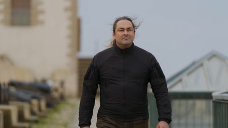 Claudio Lozano stands atop Matagorda fort in Cadiz, looking over the Bay of Cadiz. The fort was used to defend against the french navy in the penninsular war in Spain. (National Geographic)