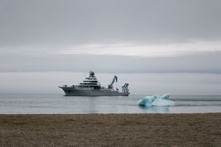 OceanXplorer off the coast of Svalbard. (National Geographic/Mario Tadinac)