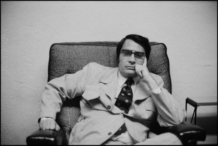 Jim Jones is pictured in his San Francisco office, July 3, 1976. (Janet Fries/Getty Images)