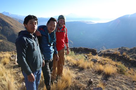 Cusco, Peru - Adan Choqque Arce, Albert Lin and Thomas Hardy in Peru. (National Geographic)