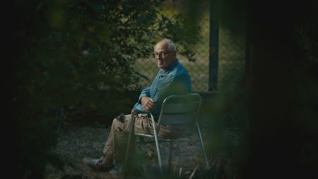 StÈphane Bourgoin is pictured outdoors during the production of "Killer Lies: Chasing a True Crime Con Man," a documentary series about obsession and deception, following the unraveling of  Stephane Bourgoinìs career as a best-selling author and serial killer expert.  (National Geographic)