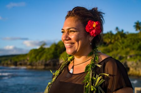 Coral Pasisi is the president of Tofia Niue, a Niuan non-profit that works to manage and develop Niue's ocean resources sustainably and holistically for current and future generations. National Geographic Pristine Seas explored the marine ecosystem in Niue -a small island nation in the tropical Pacific. Local and international scientists surveyed the ocean to understand its health and biodiversity. Thanks to local leadership, traditional knowledge, and strong science, the country has been able to protect large swaths of its marine environment. (National Geographic/Nova West)