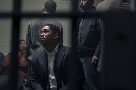 Martin Luther King Jr., played by Kelvin Harrison Jr., sits in a jail cell in GENIUS: MLK/X. (National Geographic/Richard DuCree)