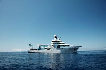The OceanXplorer off the coast of the Azores. (National Geographic/Mario Tadinac)