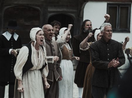 More villagers, including John Stearne, cheer as they watch the accused meet their fates in the gallows. (Dash Productions Services LTD/Antoan Ivanov)