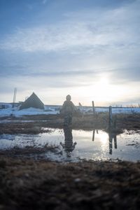 Sabastian Hailstone in his families Kiwalik camp site. (BBC Studios Reality Productions/Ashton Hurlburt)