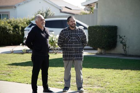 Cesar Millan standing with Albert. (National Geographic)