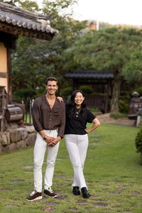 Antoni Porowski and Awkwafina stand for a portrait. (Credit: National Geographic/Seong Joon Cho)