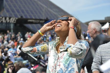 NEWS - ABC News and Nat Geo will cover the total solar eclipse via a live two-hour special “Eclipse Across America” on Monday, April 8, 2024 2pm-4pm. ET on ABC, National Geographic Channel, Nat Geo Wild, Disney+ and Hulu (via the ABC News Live channel) as the eclipse travels across North America.   (ABC/ DUANE PROKOP )