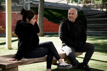 Adriana and Cesar chat at the Dog Psychology Center. (National Geographic)