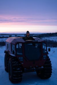 Sue Aikens is on the lookout for ptarmigan and rabbits as an opportunity to gather subsistence food during the winter season. (BBC Studios Reality Productions, LLC/Jayce Kolinski)