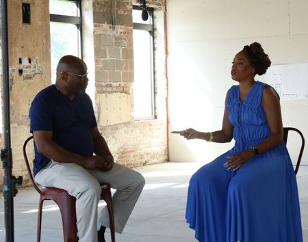 BLACK TRAVEL ACROSS AMERICA - Host, Martinique Lewis and interviewee Dr. Ronald Stephens cover a vast variety of topics from the Great Migration to the booming black businesses in Colorado. (National Geographic for Disney/Victoria Donfor)