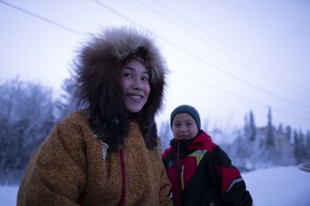 Iriqtaq Hailstone with her son, Wade Kelly. (BBC Studios Reality Productions, LLC/Ashton Hurlburt)