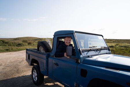 Gordon Ramsay smiles from his truck in Ireland. (National Geographic/Justin Mandel)