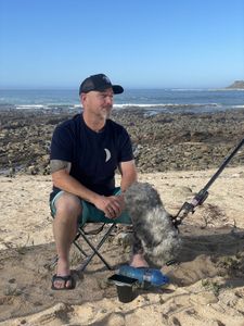 Stuart Anderson being interviewed at Stilbaai. (National Geographic/Robert Cowling)