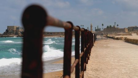 A view of the harbor in Caesarea, Israel. (Windfall Films)