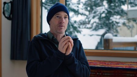Will Gadd sits down to reflect on his climb of Helmcken Falls. (National Geographic)