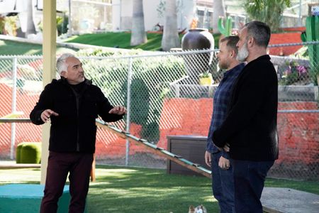 Cesar talks to Will and Steven at the Dog Psychology Center. (National Geographic)