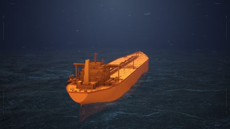 A 3D model of the Amoco Cadiz tanker ship. From forgotten shipwrecks to headline disasters, the sea claims countless lives. Despite technological progress, danger lurks. (Credit: Big Media)