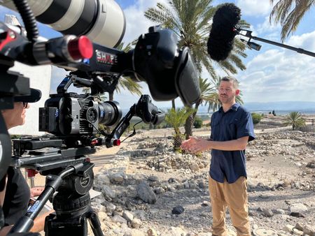 Ido Koch stands in front of the camera in Tel Aviv, Israel. (Windfall Films/Nava Mizrahi)