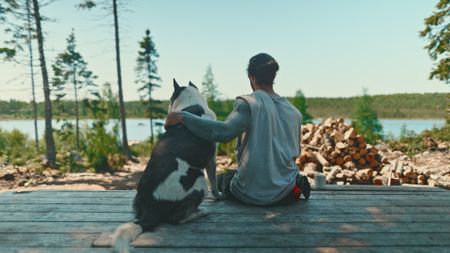 Matty looks out onto his beautiful lake. (Blue Ant Media)