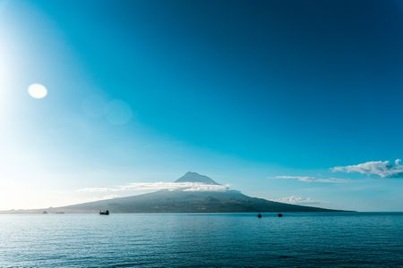 A view of the Azores, Portugal from the deck of OceanXplorer. (National Geographic/Patrick Hopkins)
