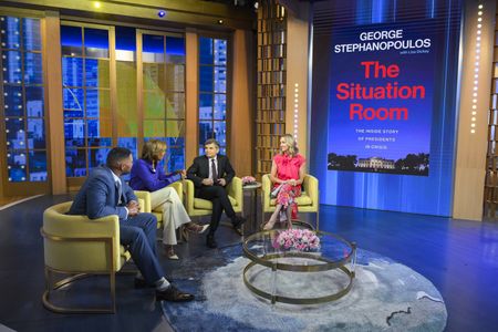 MICHAEL STRAHAN, ROBIN ROBERTS, GEORGE STEPHANOPOULOS, LARA SPENCER