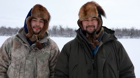 Gage and Avery Hoffman look for moose during a subsistence hunt that will provide food for their family and their community. (BBC Studios Reality Productions, LLC/Jeffrey Alexander)