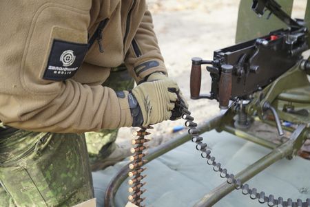 A Maxim machine gun used in the 1920's Battle of Warsaw. A battle which saw Poland beat back the Soviet Army from the outskirts of Warsaw. (National Geographic/Ciaran Henry)