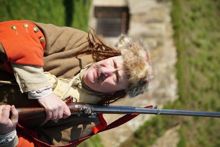 A reenactor at Belfort Citadel, France. The iconic site played a vital role in the Franco-Prussian war. (National Geographic/Ciaran Henry)