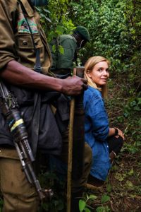 Mariana van Zeller follows as the Rangers approach a family of gorillas in the Democratic Republic of the Congo. (National Geographic for Disney)