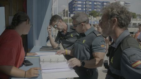 Civil Guard conducts an inspection of a jet ski company in Tarragona, Spain. (National Geographic)