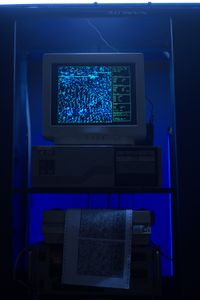 A dramatic reconstruction for "Cursed Gold: A Shipwreck Scandal" shows computer screens in the ship's Control Room. In 1989, maverick scientist Tommy Thompson stuns the world by recovering three tons of gold from a shipwreck deep in the Atlantic Ocean. What follows is a 30-year story of adventure, deception, and personal turmoil, taking him from venerated celebrity to infamous fugitive, and finally a defiant prisoner who refuses to give up his gold. (National Geographic)