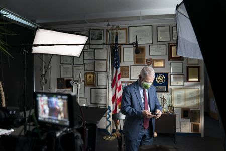 Dr. Anthony Fauci during an interview at the NIH in Bethesda, MD.  (National Geographic for Disney+/Visko Hatfield)