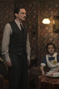 A SMALL LIGHT - Max Stoppelman, played by Sebastian Armesto, and Betje, played by Hannah Bristow, as seen in A SMALL LIGHT. (Credit: National Geographic for Disney/Dusan Martincek)