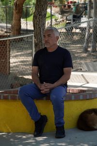 Cesar Millan talking to a client at the DPC. (National Geographic)