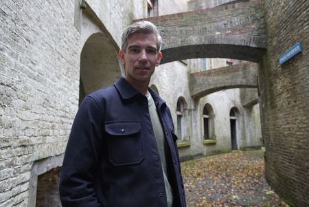 Bart Gielen inside Fort Honswijk. (National Geographic/Ciaran Henry)