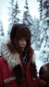 Ricko DeWilde sets traps for wolverine during the winter trapping season. (BBC Studios Reality Productions, LLC/Jeffrey Alexander)