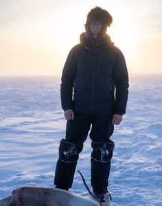 Ricko DeWilde hunts a caribou for himself and his community Elders. (BBC Studios Reality Production/Ashton Hurlburt)