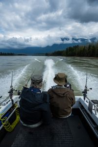 Joseph and Ranulph Fiennes go sturgeon fishing in the Fraser River.  Sir Ranulph Fiennes, "the greatest living explorer," and his cousin, actor Joseph Fiennes, revisit Ran’s 1971 expedition of Canada’s British Columbia.