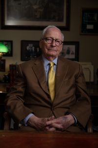 Stephen Jones is pictured in close-up portrait during the production of National Geographic's Oklahoma City Bombing: One Day In America.  Jones was the lead attorney defending Timothy McVeigh. On April 19, 1995, America experienced the deadliest domestic terror attack in its history. Thirty years later, this series tells the story of that day told only by those who lived through it – the people of Oklahoma.  (National Geographic/Brandon Widener)