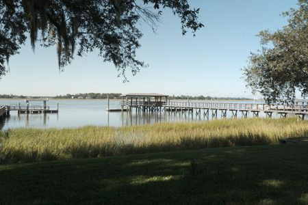 The dock at Gene Brooks' house on the Wilmington River. (National Geographic/Martin Cass)