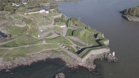 Drone shot of fort. (National Geographic)