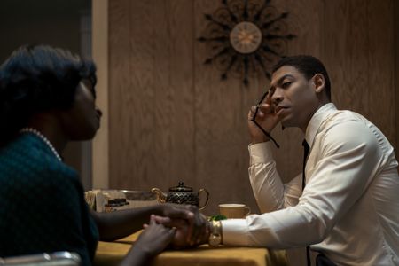 Betty, played by Jayme Lawson, and Malcolm, played by Aaron Pierre, in GENIUS: MLK/X. (National Geographic/Richard DuCree)