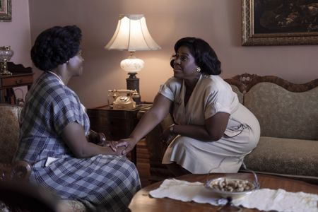 Ollie Mae, played by Idara Victor, and Helen Malloy, played by Michael Hyatt, in GENIUS: MLK/X. (National Geographic/Richard DuCree)