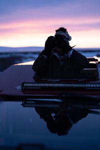 Sue Aikens is on the lookout for ptarmigan and rabbits as an opportunity to gather subsistence food during the winter season. (BBC Studios Reality Productions, LLC/Jayce Kolinski)