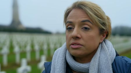 Alex Churchill visits a WW1 Cemetery in Eastern France. (National Geographic)