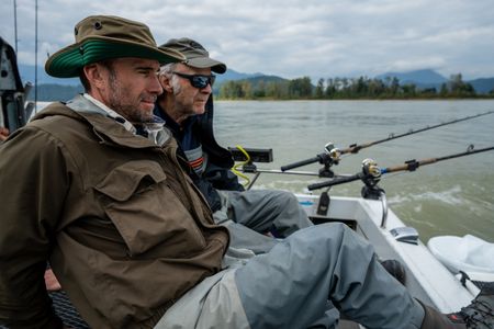 Joseph and Ranulph Fiennes go sturgeon fishing in the Fraser River.  Sir Ranulph Fiennes, "the greatest living explorer," and his cousin, actor Joseph Fiennes, revisit Ran’s 1971 expedition of Canada’s British Columbia.